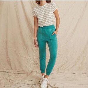 Marine Layer Sammi Terry Jogger Green Lake Teal Women's Size S